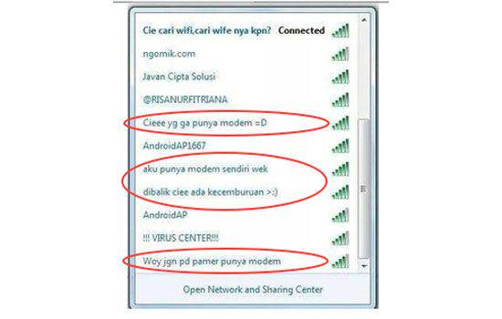 17 Nama Wi Fi Yang Bakal Bikin Kamu Ngakak Jalantikus Com Line Today