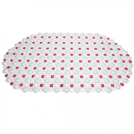 65cm橢圓型彩色顆粒PVC防水防滑吸附腳踏墊地墊防滑墊(2918)