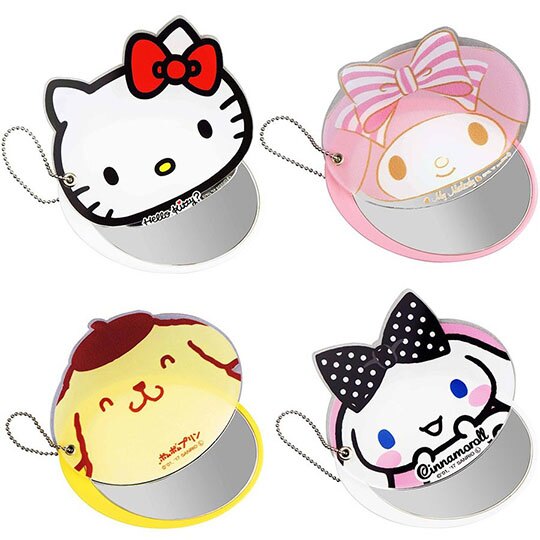 旋轉開式開合 外出可補妝/整理儀容 附短鍊可掛包包隨身攜帶