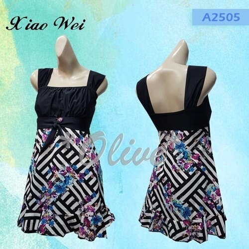 ☆小薇的店☆名人百貨專櫃品牌【流行洋裝款設計】♥時尚連身裙泳裝特價990元♥NO.A2505(M-XL)