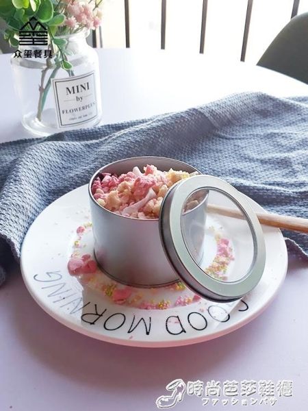 甜品盒 網紅豆乳千層蛋糕鐵盒烘焙包裝慕斯冰淇淋盒子圓形馬口鐵甜品罐子 時尚芭莎