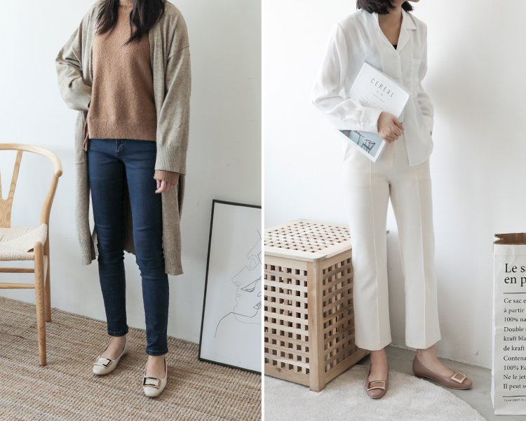 換季穿搭 日常穿搭 方頭娃娃鞋 春夏簡約穿搭