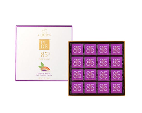 【GODIVA台中店】片裝濃醇85%巧克力禮盒16片裝*7盒