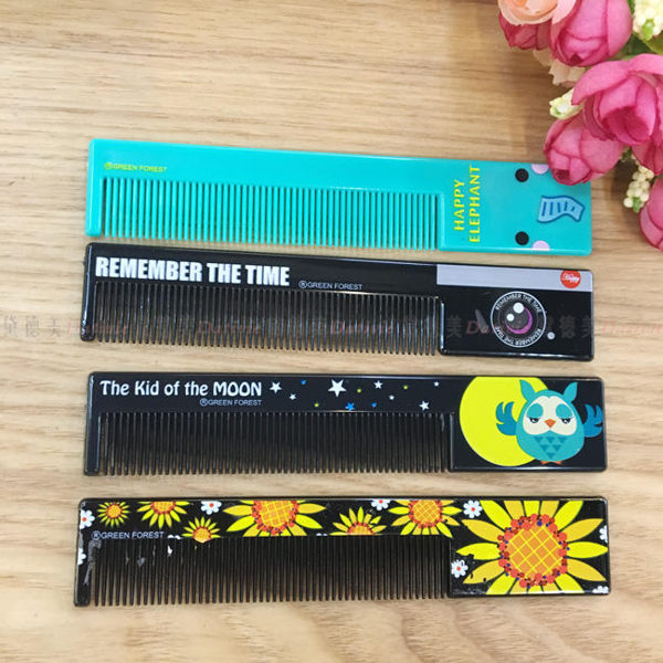 【ＫＰ】扁梳 草工坊 大象 向日葵 貓頭鷹 相機 直梳 扁平梳 梳子 DTT100100389