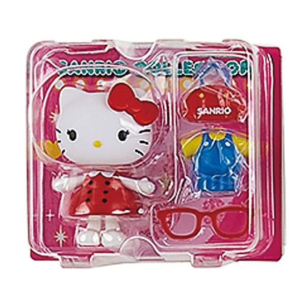 SANRIO生活雜貨 手腳可動的硬塑膠材質玩偶 內含配件可隨意換裝搭配呦