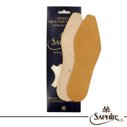 【SAPHIR莎菲爾-金質】植物鞣革鞋墊(方頭)-紳士鞋適用 牛津鞋適用 精品方頭鞋鞋墊推薦