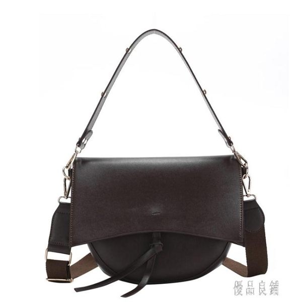 斜挎包韓版百搭子母包包女新款潮流寬肩帶純色休閒包簡約單肩包 LR6982【優品良鋪】
