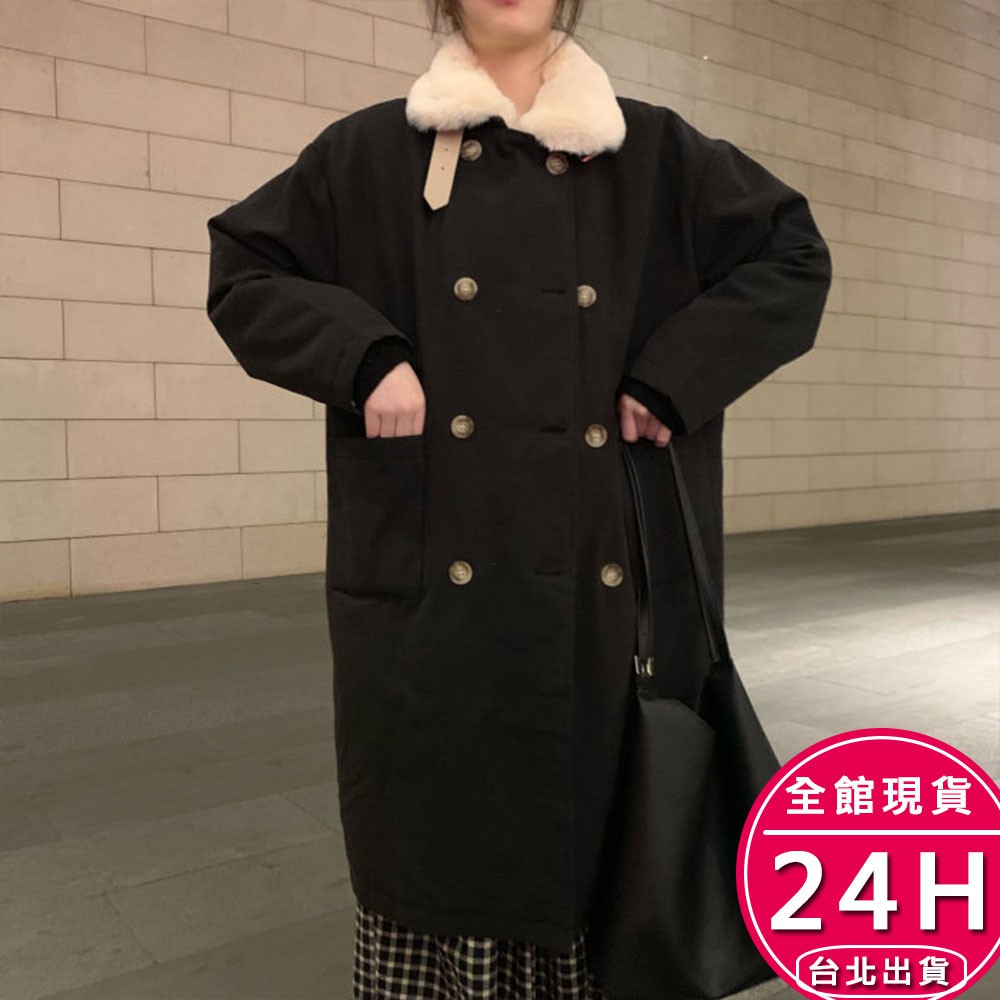 顏色:杏色、黑色材質:棉+仿兔絨毛尺寸:均碼衣長:98 胸圍: 126 肩寬:54 袖長:52 (CM)【手工測量，誤差1-3cm左右】--------------------------------