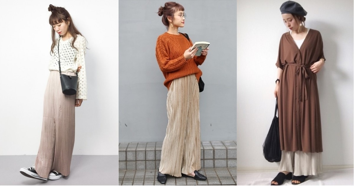 穿不膩的寬褲也需要新款式！先嘗試日本女生也愛的「百褶」款