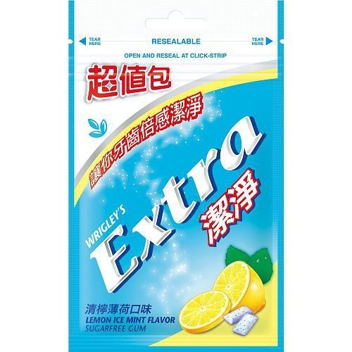 Extra潔淨無糖口香糖超值包-清檸薄荷【愛買】
