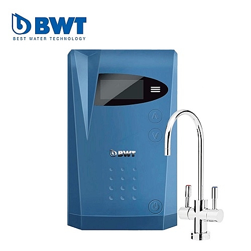 採用ECO節能設計，自動補水加熱功能。 裝於櫥下可提供冷、熱水飲用。 配置無壓式雙溫防燙鎖鵝頸龍頭