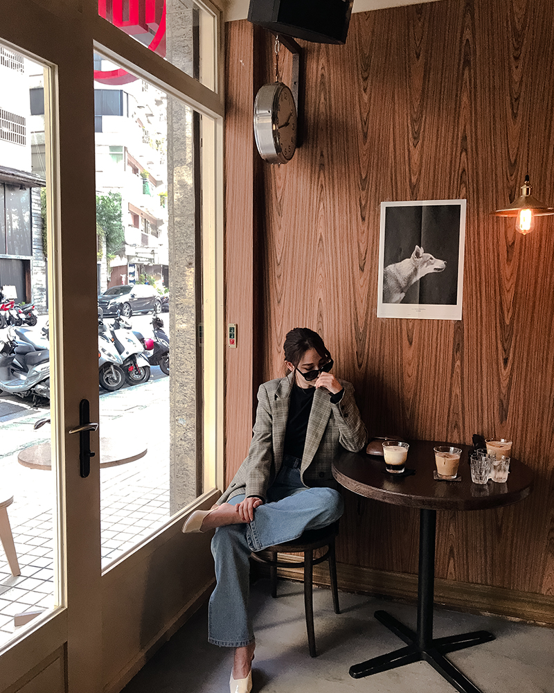 MERCCI22+質感格紋西裝外套