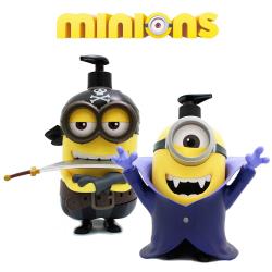 MINIONS 小小兵 德古拉+海盜船長 3D珍藏限量版公仔 二合一沐浴洗髮精 (500ml*2)