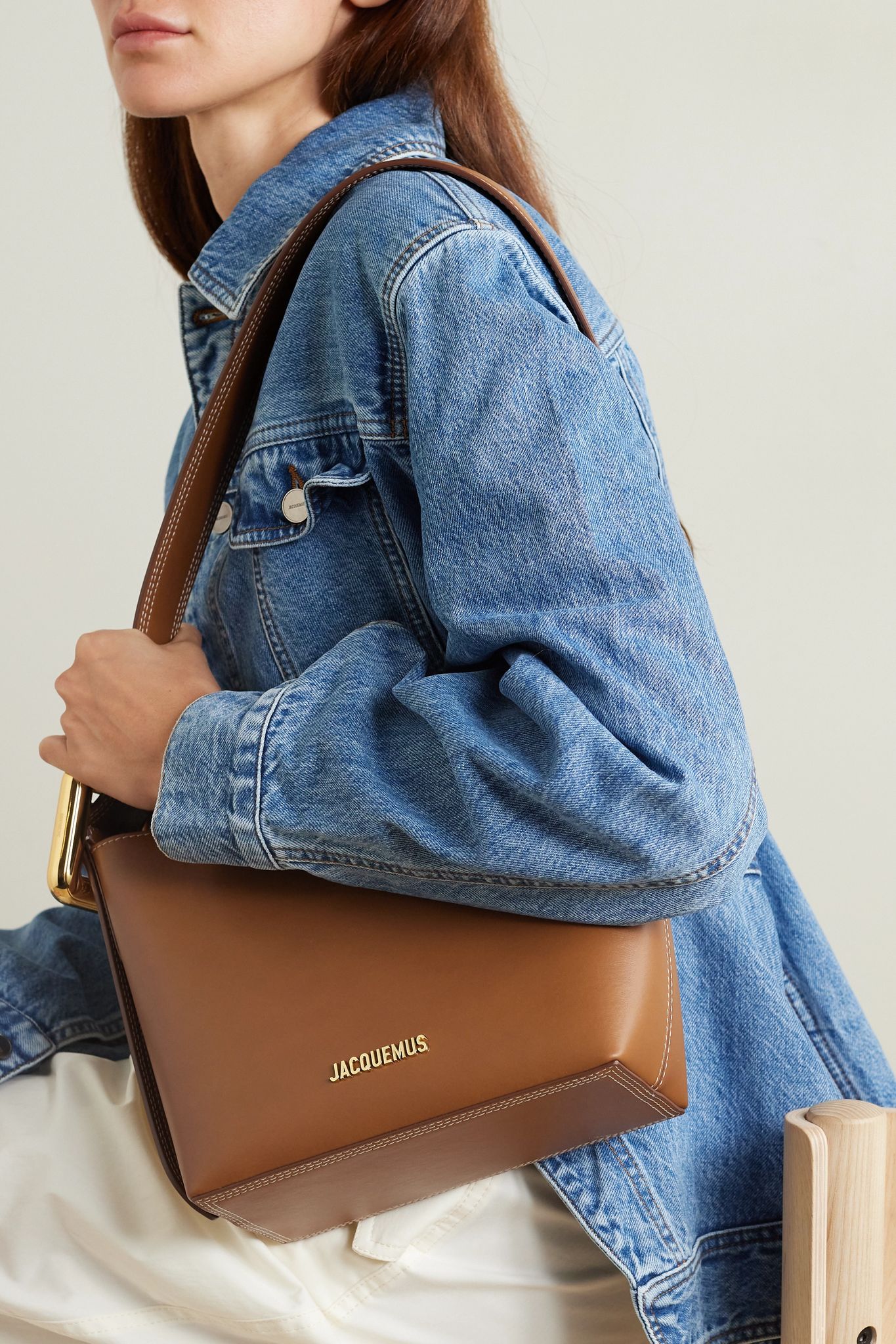 JACQUEMUS Le Petit Regalo buckled leather shoulder bag