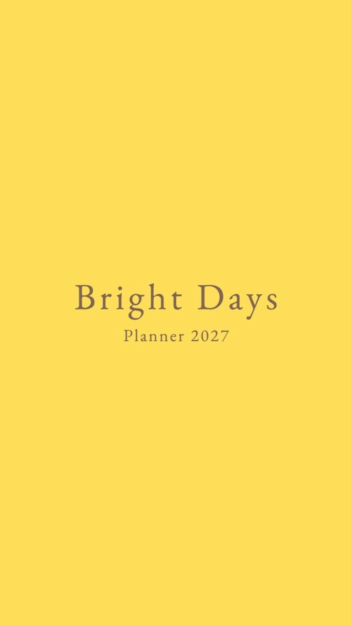 【公式】Bright Days手帳オプチャ