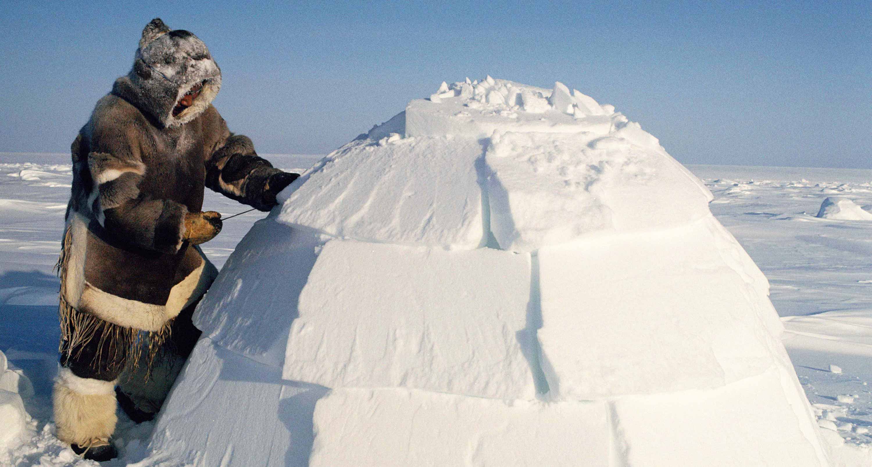 北極;因紐特人;冰屋;建築;建材;雪;冰