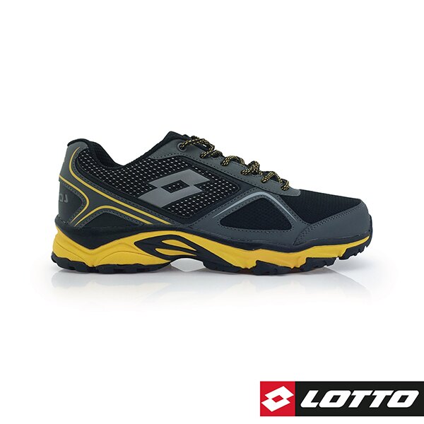 義大利第一品牌-LOTTO樂得 男款CROSS RUN 防潑水霸氣越野跑鞋 [0150] 黑【巷子屋】