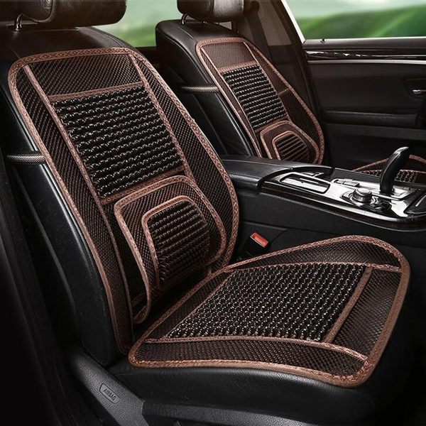 汽車用坐墊夏季透氣通風涼墊竹片單座涼席帶靠背夏天珠子通用