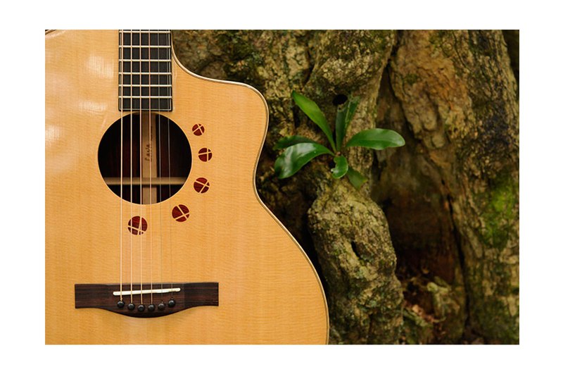 可可菠蘿木最大的特色在於其深紅色與線條粗獷的木紋， 因顏色與紋路與火山熔岩相似故取名為Lava， 音色以沈穩渾厚的低頻最令人印象深刻， 彈奏時的迴響時常讓人有內建拾音器的錯覺。