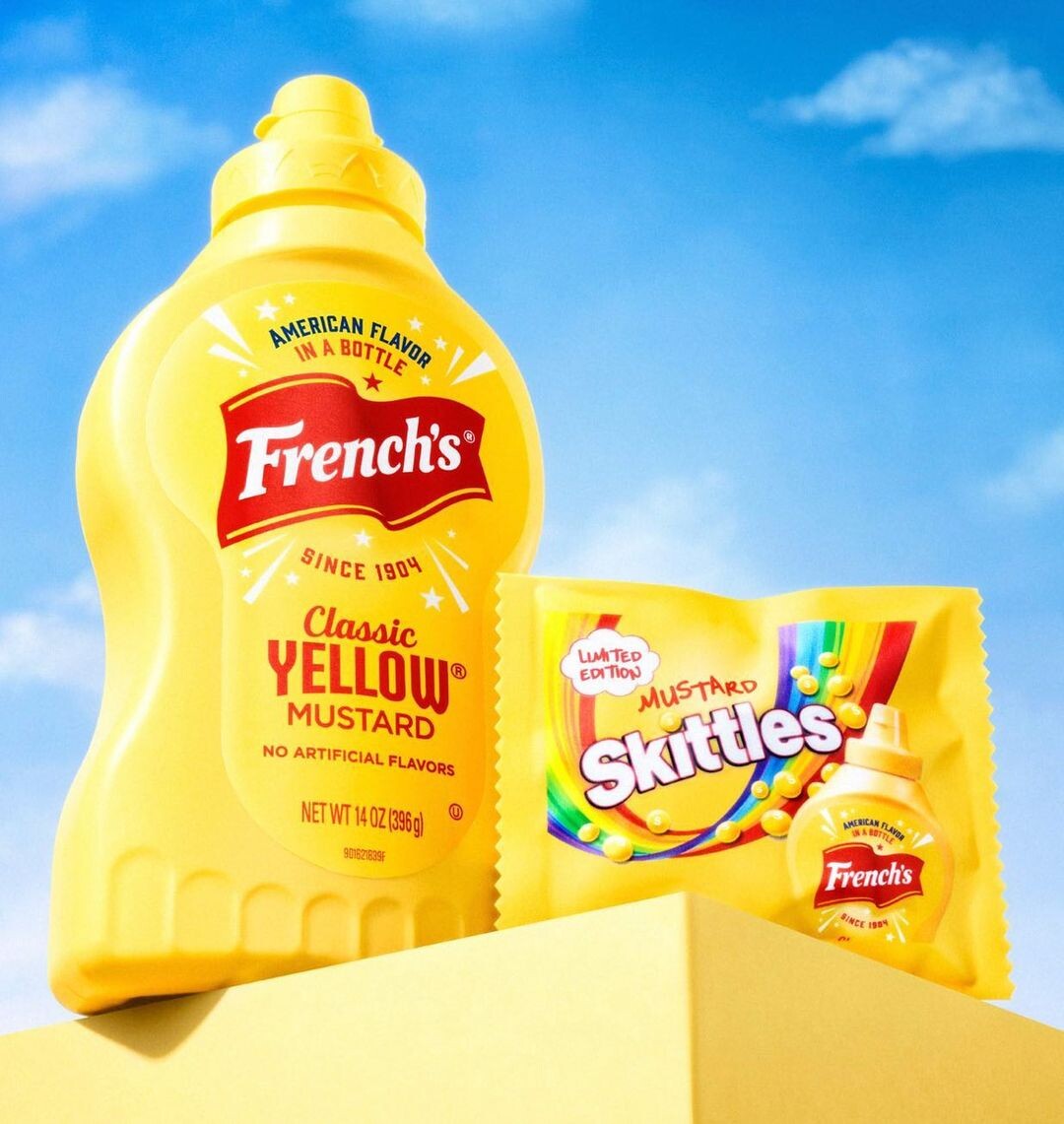 SkittlesｘFrench's 超狂聯名！彩虹糖推出全新「芥末」口味，你敢嚐試嗎？