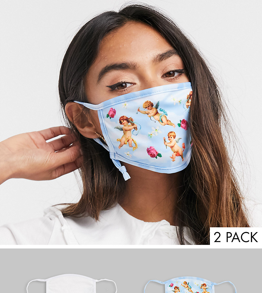 Face covering multipack by Skinnydip Exclusive to ASOS Pack of two Plain and printed designs Adjusta