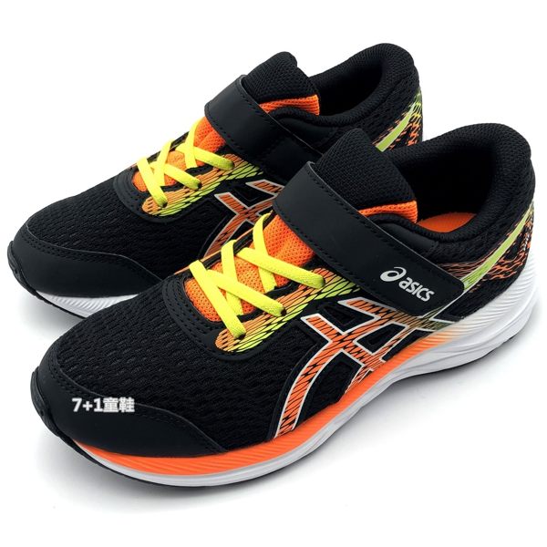 《7+1童鞋》中童 ASICS 亞瑟士 PRE EXCITE 6 PS 透氣網布 運動鞋 慢跑鞋 5210 黑色