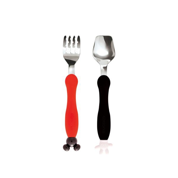 EDISON mama 嬰幼兒卡通學習餐具組(叉子+湯匙) 隨機出貨 板橋【uni-baby】