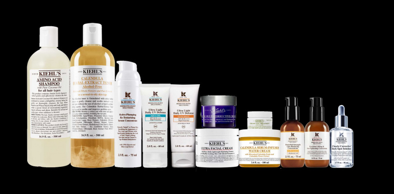 包括：酪梨眼霜大瓶裝28g/1,950元；氨基酸洗髮精500ml /1,400元；金盞花植物精華化妝水500ml/2,390元，冰河醣蛋白保濕霜125ml/2,400元；金盞花精萃亮采水凝霜100ml/2,650 元；12.5超能雙C精華75ml/3,100元；超進化全能精華霜75ml/3,200元；集高效清爽UV防護乳SPF50PA++++60ml/2,200元；集高效清爽零油光UV水凝露SPF50 PA++++ 60ml/2,200元；超彈潤青春水精華75ml/2,400 元；DEJ高效緊緻精華75ml/3,200元；激光極淨白淡斑精華50ml/特價3,200元（圖／品牌提供）