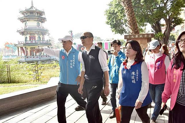 韓國瑜巡視蓮池潭 針對霸韓不回應 將趁過年沉澱把心靜下來