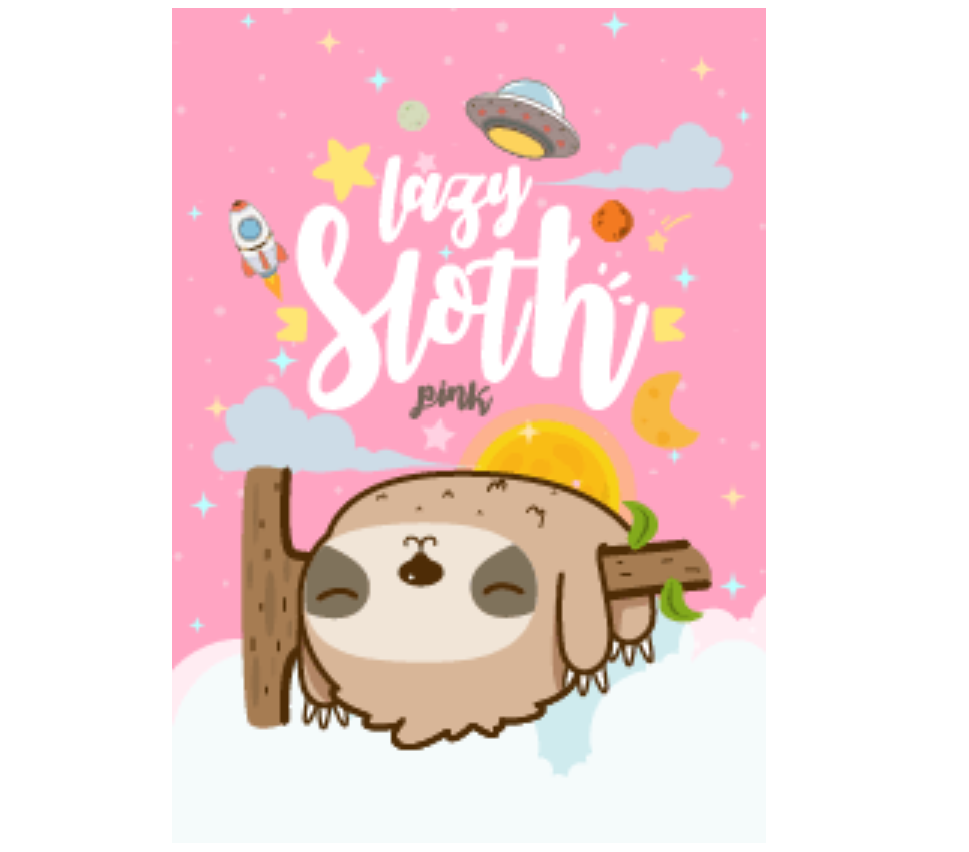 Sloth Lazy Galaxy Pink