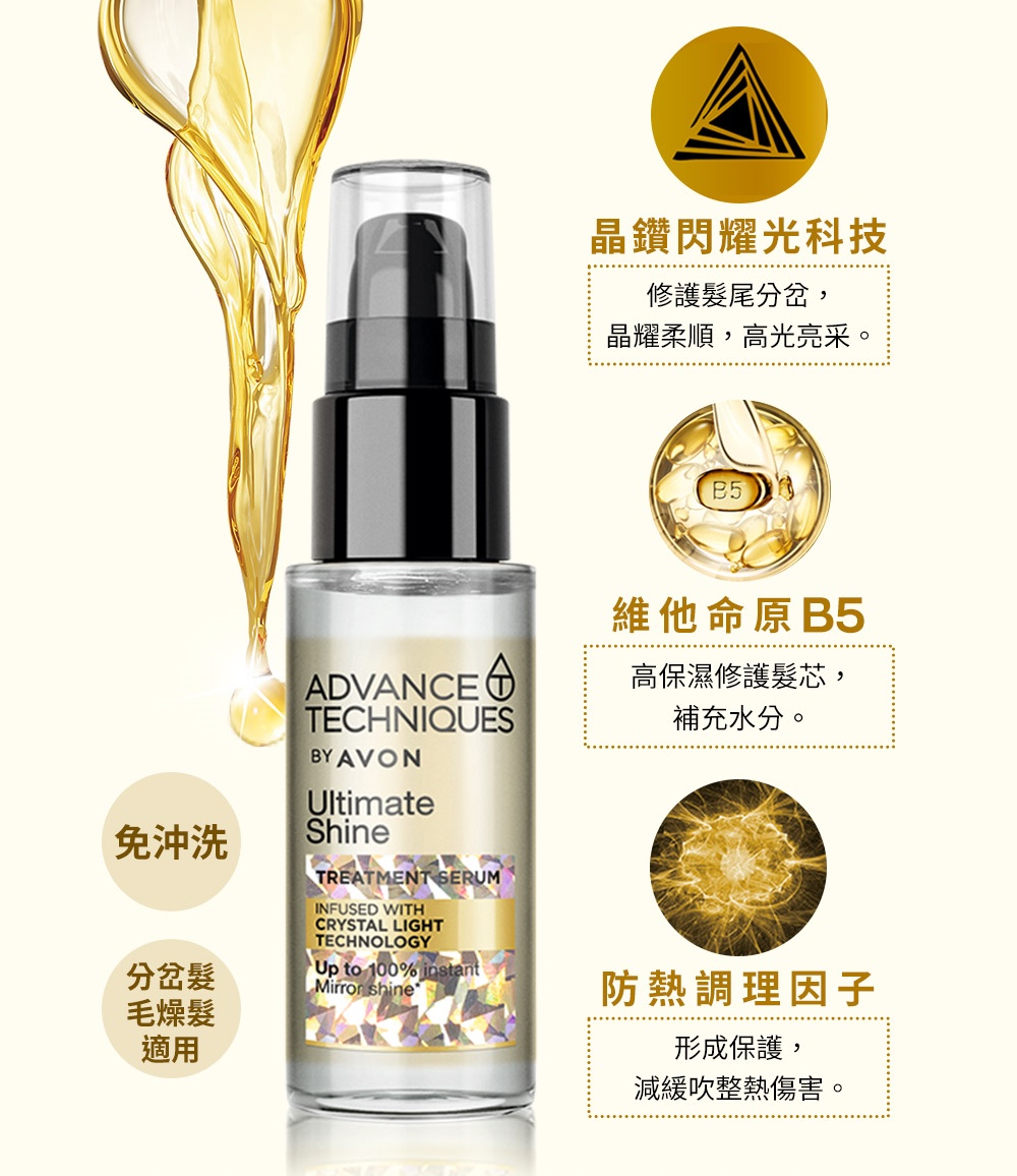 AVON 毛鱗片高光修護精華