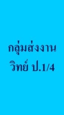 กลุ่มส่งงาน  วิทย์   ป.1/4
