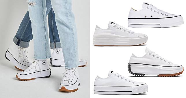 Converse「厚底小白鞋」推薦這5雙！增高4～6公分任輕鬆穿出名模好身材