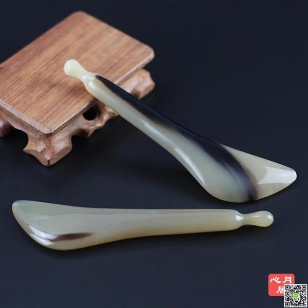 天然白牛角刮痧板 撥筋棒 按摩手臂腿部四肢面部臉部美容全身通用 小天使