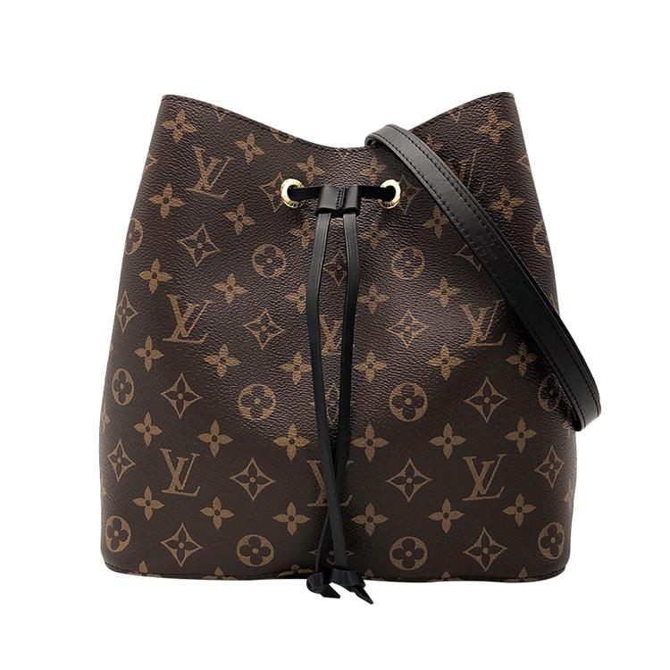Louis Vuitton Neonoe Monogram印花束口斜背/肩背水桶包（M44020-黑）-廠商直送