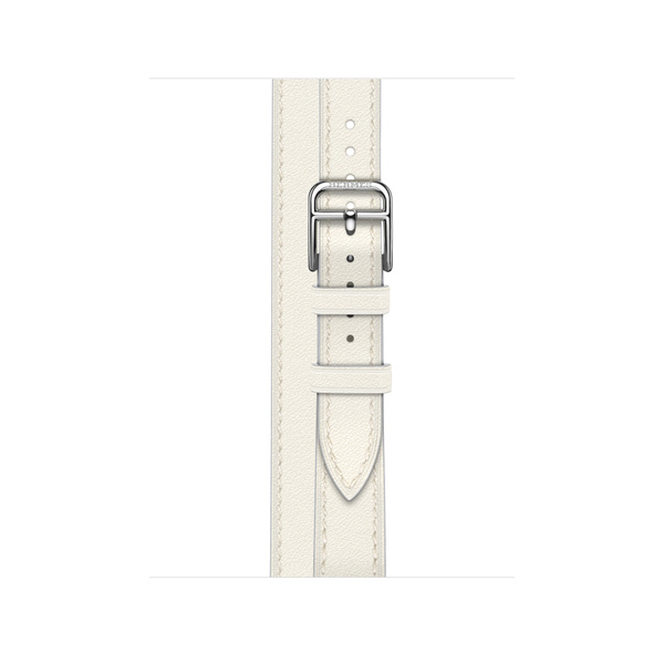 Apple Watch Hermès - 41 公釐 Blanc 白色 Swift 皮革 Attelage Double Tour 錶帶