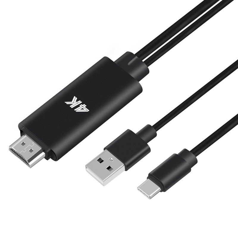 【生活家購物網】Type-C轉HDMI 4K*2K UHD直輸線 轉電視螢幕 USB TypeC to HDMI 1.8米 可充電隨插即用