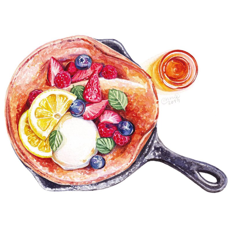 手繪作品 高: 190 mm 闊: 140 mm 材料: Winsor & Newton 水彩, 300gsm 水彩紙