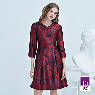 高級三色緹花布料領口燙鑽緞面布剪接可拆貼布繡花朵胸針