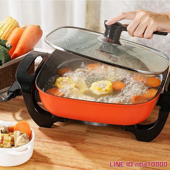 電火鍋長虹電火鍋家用韓式多功能電熱鍋炒鍋煎鍋 學生宿舍電煮鍋 CJ
