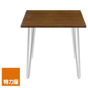 (組)特力屋萊特正方桌胡桃木＋鍍鉻腳