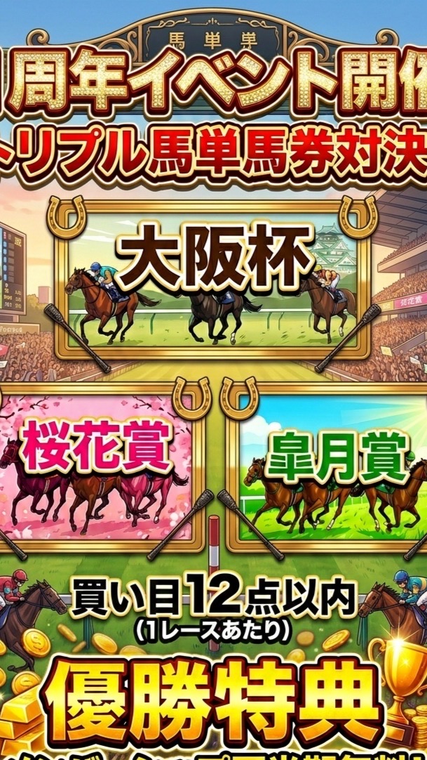 1周年記念馬券対決🐼
