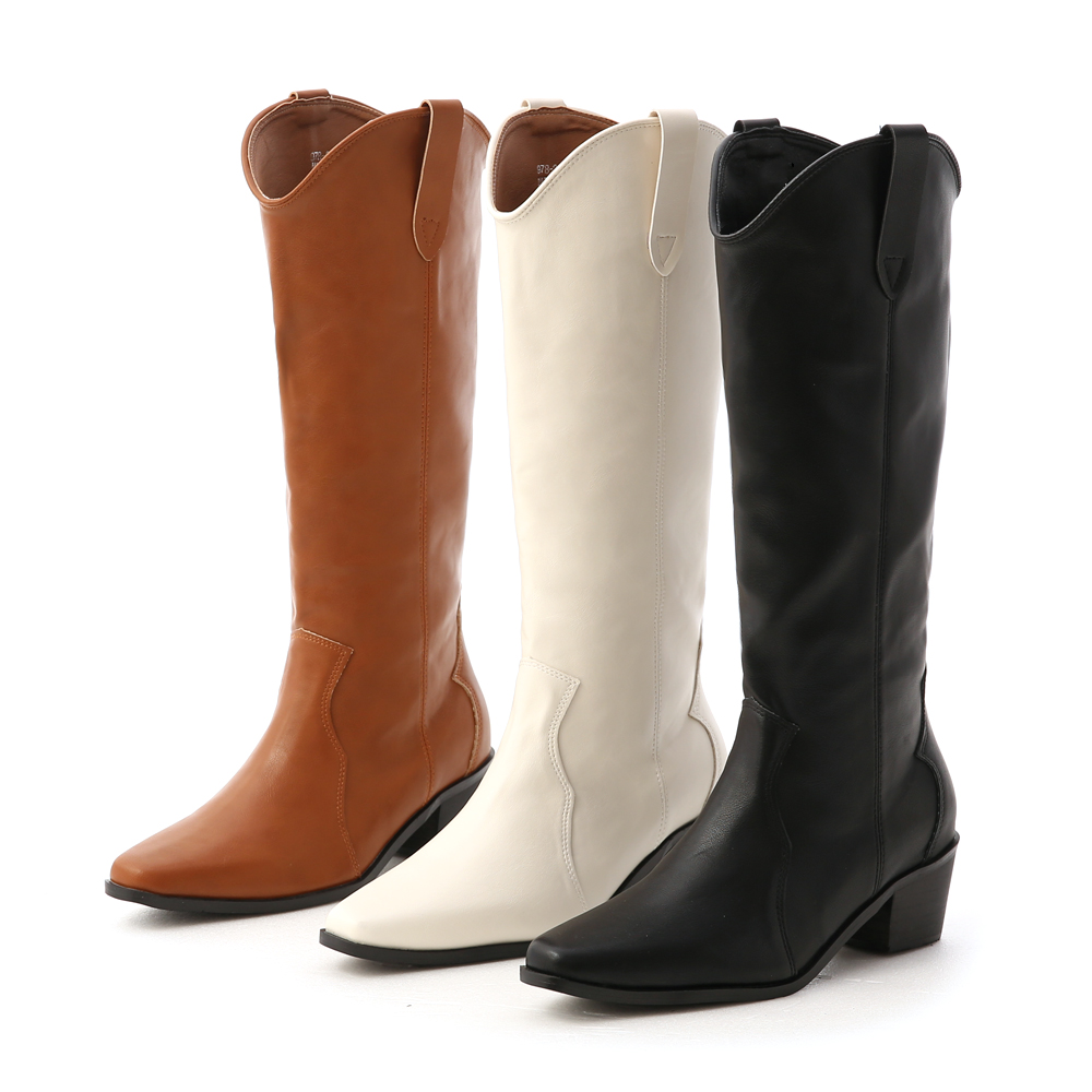 D+AF大V口中跟牛仔長靴 膝下靴