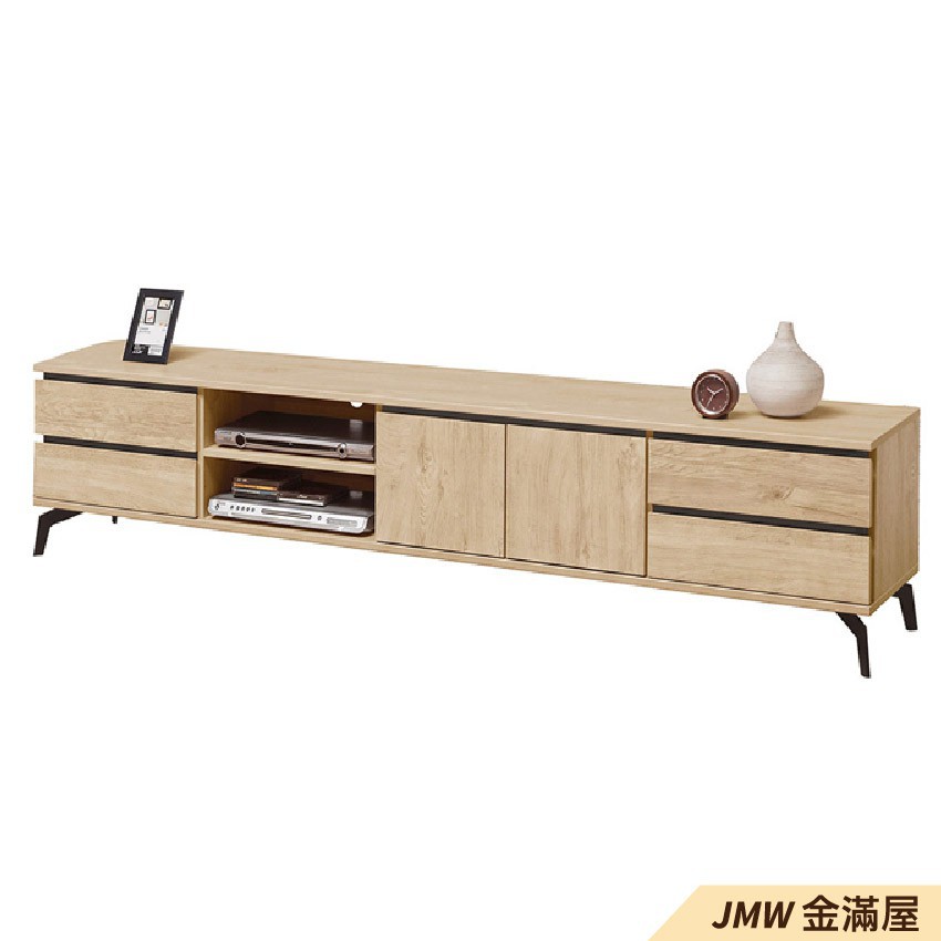 【商品特色】現代設計感深受大眾族群喜愛【商品規格】寬 212 x 深 40 x 高 46.2 cm(木門內無隔板)(附2個電線孔)材質:1.全木心板(符合國際標準低甲醛) 2.美耐皿立體耐磨木紋紙，紋