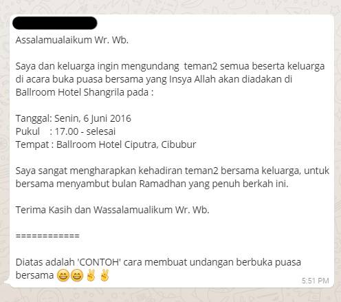 7 Undangan Buka Puasa Bersama Ini Kocaknya Awet