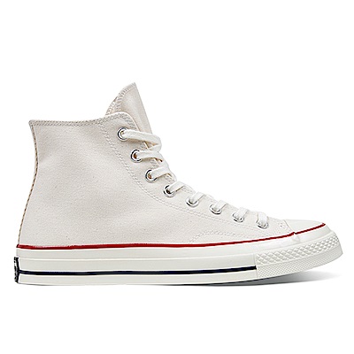 品名：Chuck Taylor All Star 1970將懷舊細節重新演繹高筒設計，偏窄鞋頭與修長鞋型上腳優雅顯瘦，凸顯簡潔經典的設計升級加厚的緩衝鞋墊，令行走更加舒適