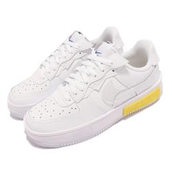 Nike 休閒鞋Air Force 1 Fontanka 女鞋 多層次鞋面 厚底 React 避震 穿搭 白 黃 DA7024-101