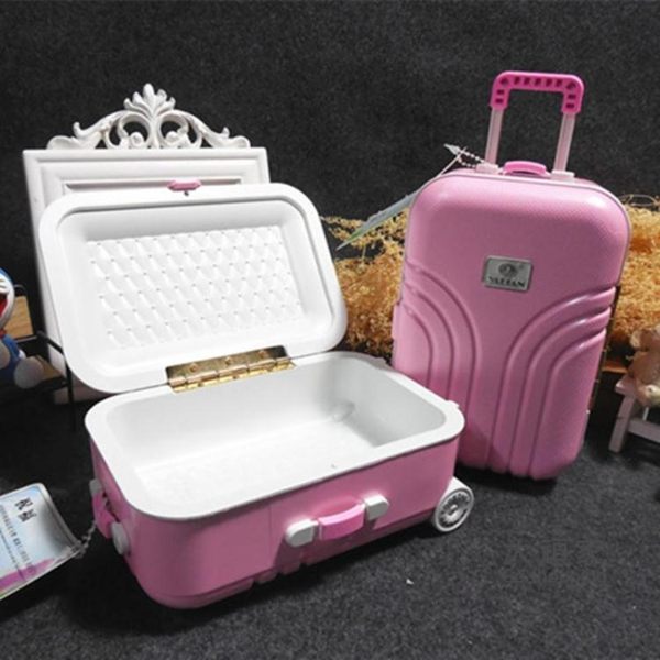 存錢罐 創意旅行箱存錢罐可愛兒童拉桿行李箱儲蓄罐小首飾收納盒生日禮物 3色