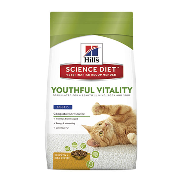 希爾思™寵物食品 7歲以上高齡貓 青春活力 13磅 雞肉與米配方