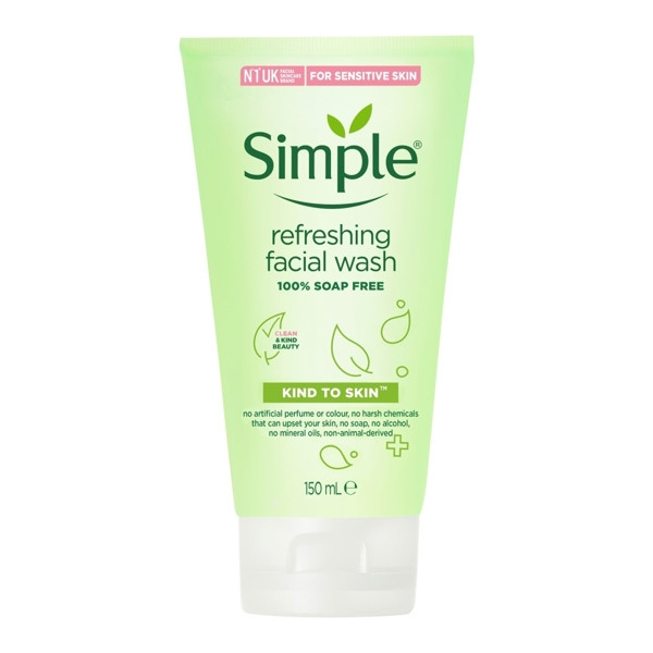 油肌洗面乳推薦3：simple 清新舒緩潔面露 150ml，NT.179